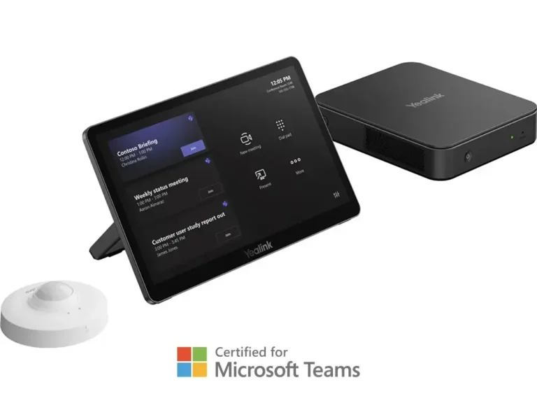 Yealink MCore Kit-C5-MS Microsoft Teams Rooms Base Kit, MCore Pro Mini-PC, MTouch Plus Panel, RoomSensor