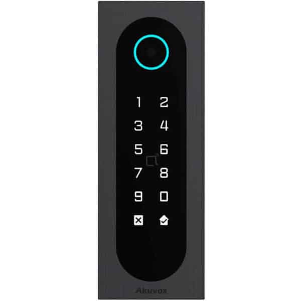 أكوفوكس A08S وحدة تحكم مزود بكاميرا عالية الدقة قارئ RFID متعدد التردد تقنية NFCولوحة مفاتيح رقمية وتصنيف IP65 لمقاومة العوامل الجوية