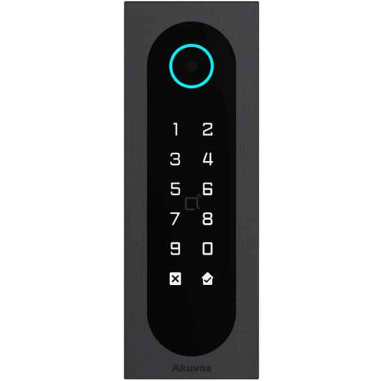 أكوفوكس A08S وحدة تحكم مزود بكاميرا عالية الدقة قارئ RFID متعدد التردد تقنية NFCولوحة مفاتيح رقمية وتصنيف IP65 لمقاومة العوامل الجوية