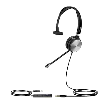 سماعة رأس يالينك UH36 MONO سلكية معتمدة للاستخدام مع Microsoft Teams