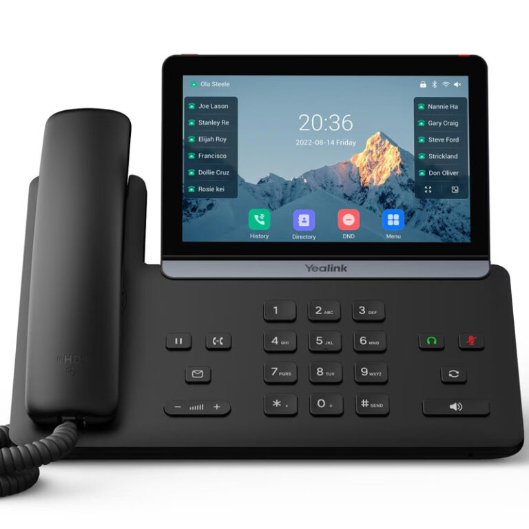 يالينك SIP-T87W هاتف IP SIP فائق الرقي بـ16 خطًا مزود بشاشة لمس ملونة 7 إنش يمنح المستخدم على كل شيء يحتاجه