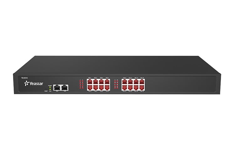 ياستار TA1610 هو بوابة FXO VoIP بـ16 منفذًا تربط خطوط PSTN التناظرية بالشبكات IP مثالية للشركات المتوسطة والكبيرة