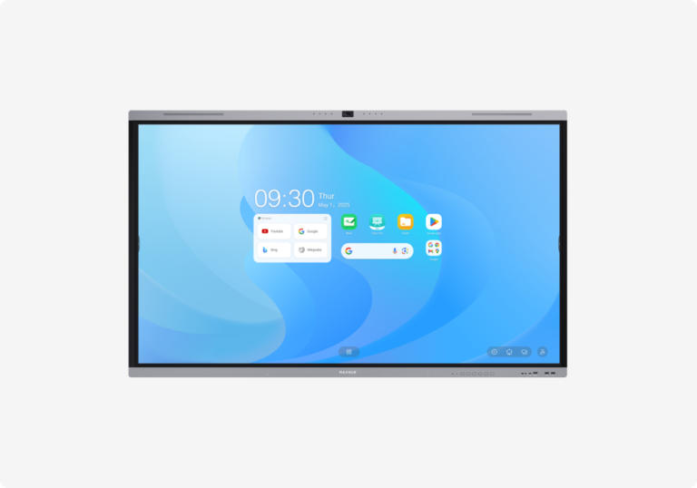 ماكس هب U7540 شاشة تفاعلية 75 إنش 4 K UHD (3840×2160) من سلسلة Education U4، مع Android 15 معتمد من Google EDLA، 50 نقطة لمس IR، ومعالج octa-core CPU مع 16GB RAM و256GB ROM.