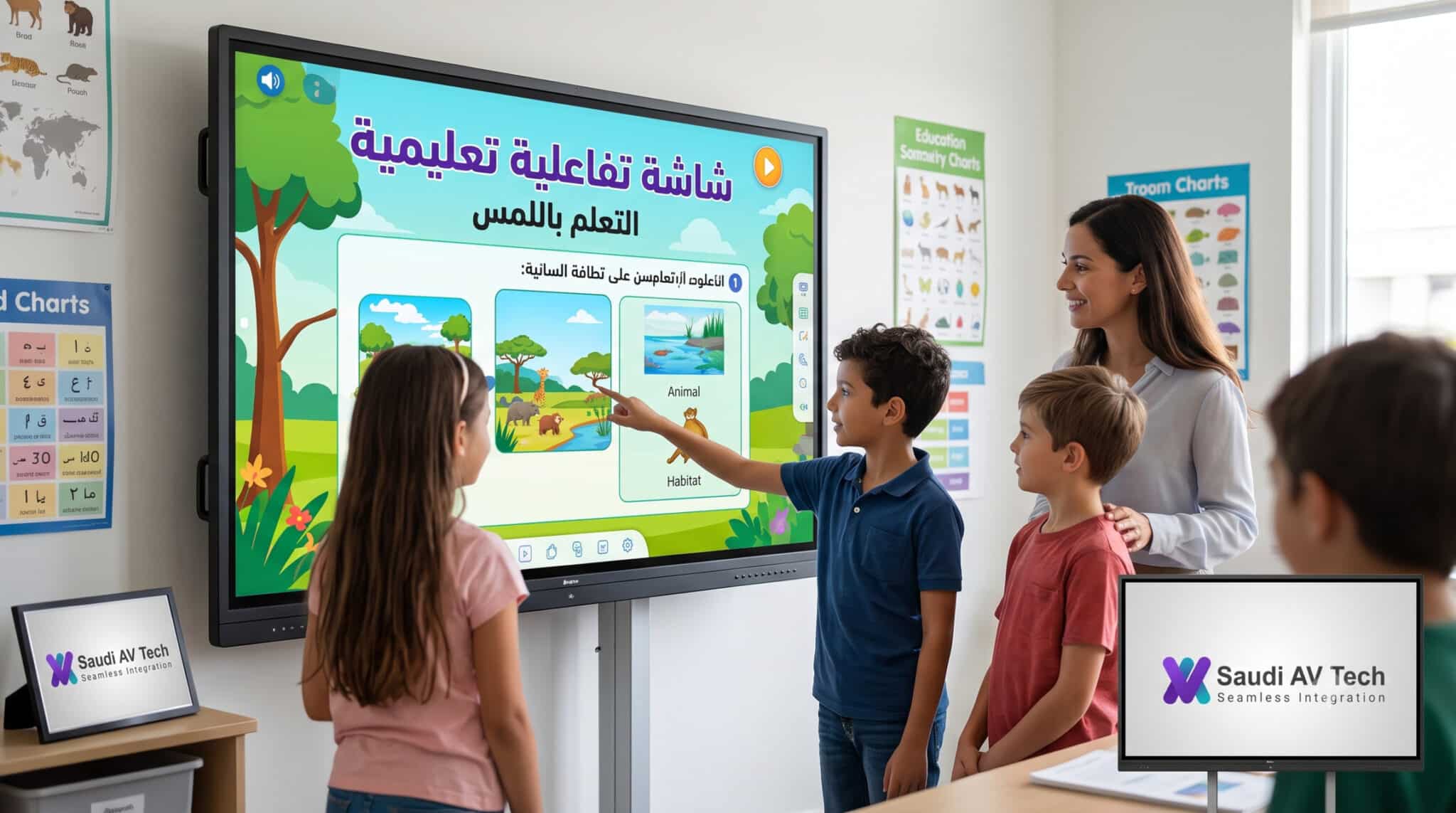 شاشة تفاعلية تعليمية